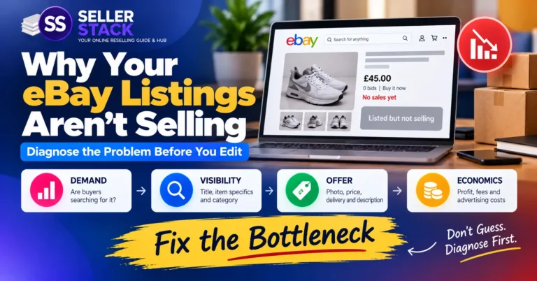 Why eBay listings are not selling, showing demand, visibility, pricing, delivery and listing quality checks