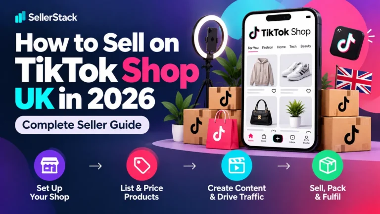 How to sell on TikTok Shop UK in 2026, covering shop setup, product listings, pricing, content creation and order fulfilment