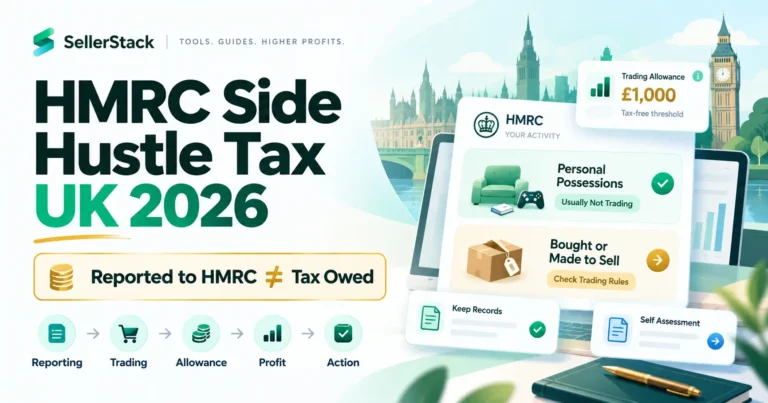 HMRC side hustle tax UK 2026 guide covering platform reporting, Trading Allowance, Self Assessment and Making Tax Digital